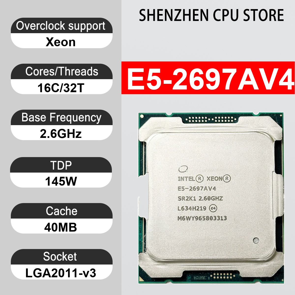 Ddr4 2400Mhz - 인텔 제온 E5-2697AV4, 16코어, 32스레드, 2.6GHz,