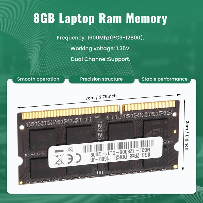 DDR3 8GB 노트북 램 메모리 1600Mhz PC3 - Ram Memory Module 리뷰 및 가격
