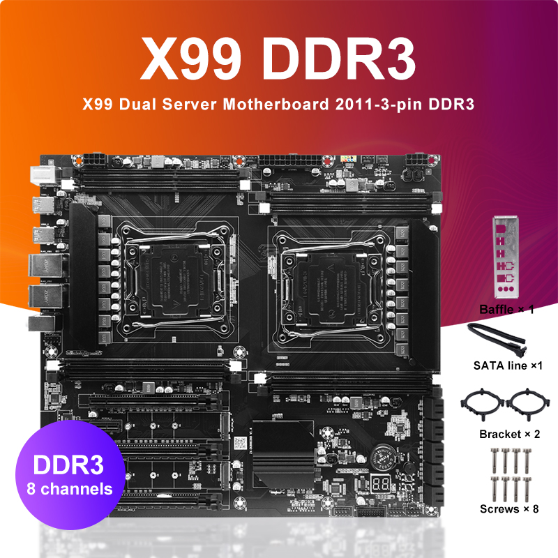 X99 듀얼 소켓 Cpu 마더보드 Lga2011-3 8 - Ecc Ram Server 리뷰 및 가격